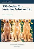 250 Codes für kreative Fotos mit KI — Deutsch – Buchcover von askwell guides
